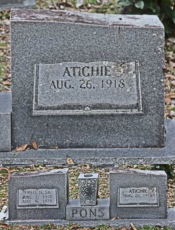 Atichie Pons Gravestone Photo