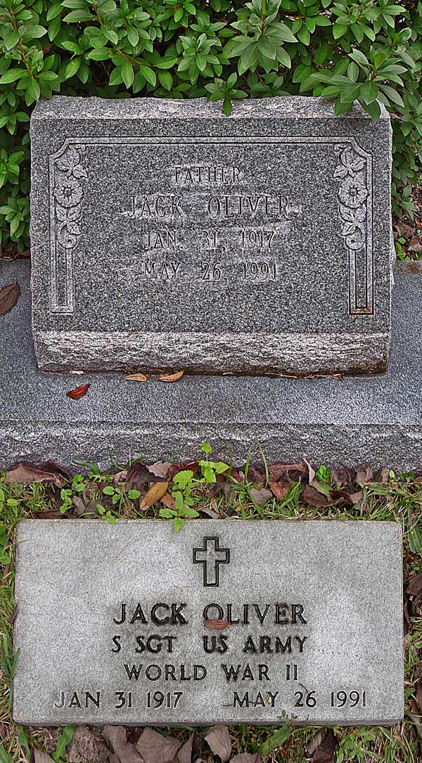 Jack Oliver Gravestone Photo