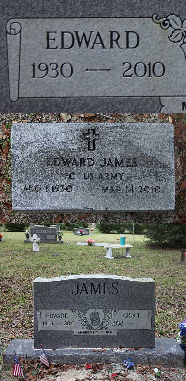 Edward James Gravestone Photo