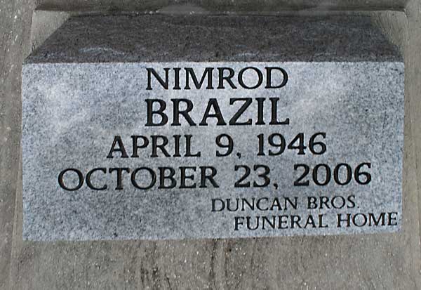 NIMROD BRAZIL Gravestone Photo