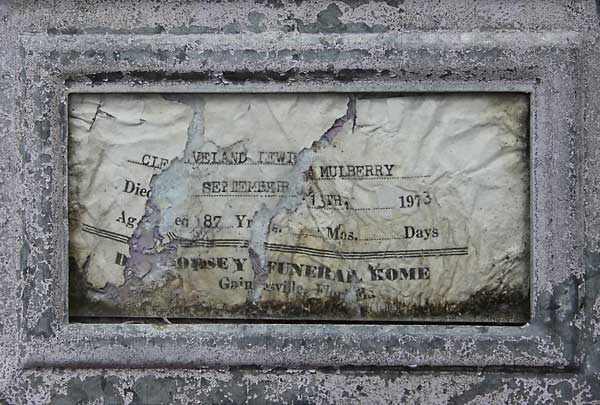 CLEVELAND MULBERRY Gravestone Photo