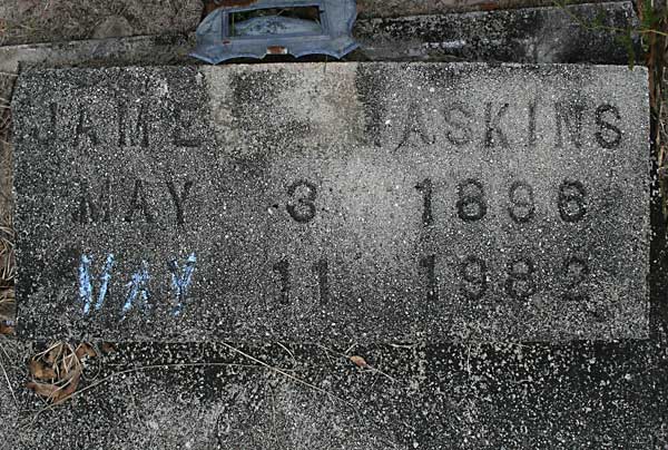 JAMES GASKINS Gravestone Photo