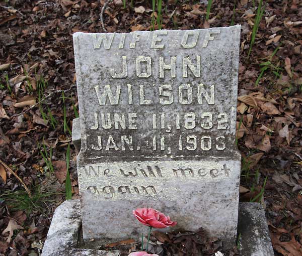 WIFE OF JOHN WILSON Gravestone Photo