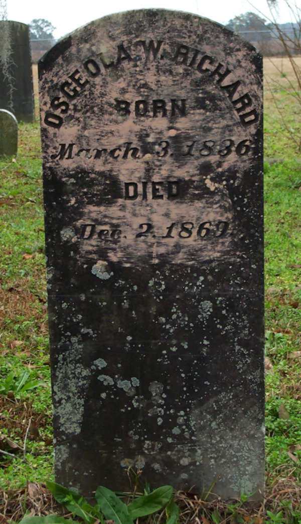 Osceola W. Richard Gravestone Photo