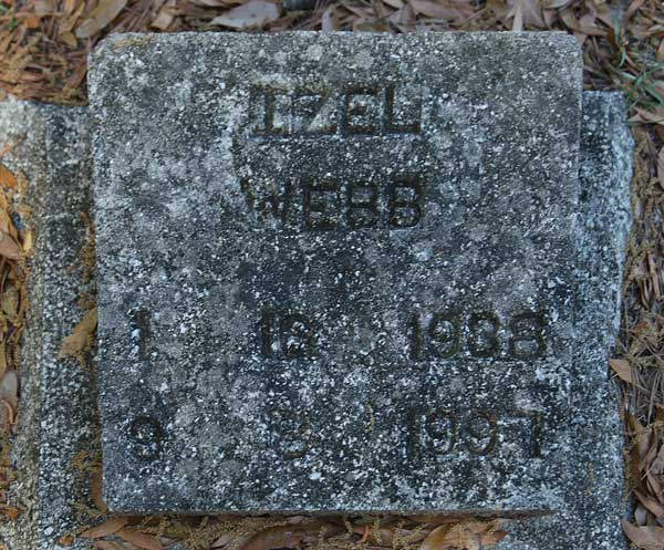 Izel Webb Gravestone Photo