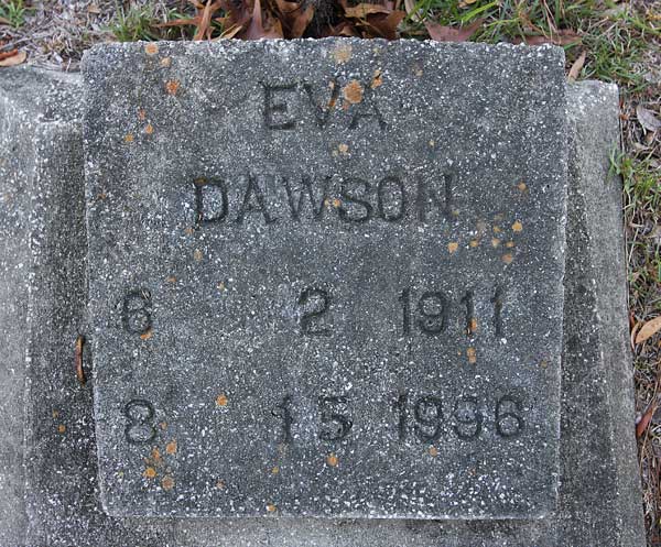 Eva Dawson Gravestone Photo