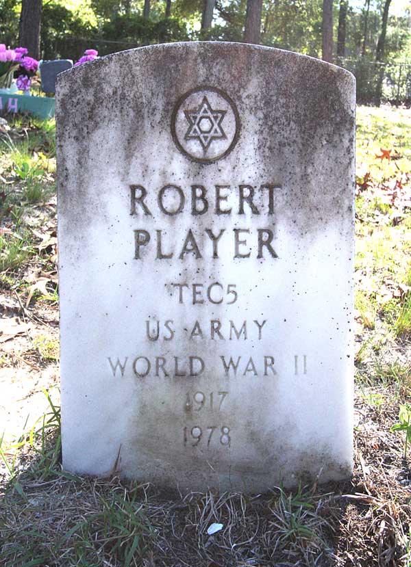 Robert Player Gravestone Photo