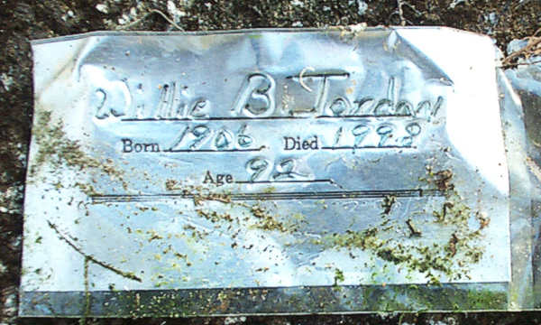 Willie B. Jordan Gravestone Photo