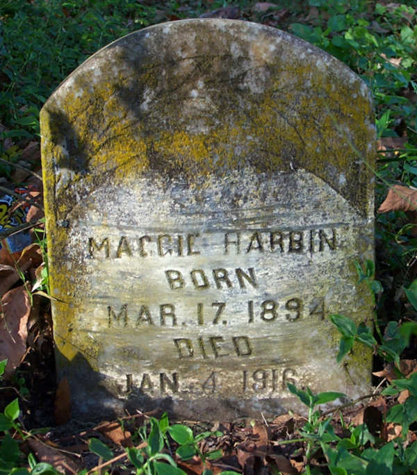 Maccie Harbin Gravestone Photo