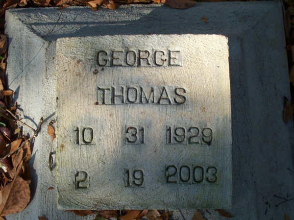 George Thomas Gravestone Photo