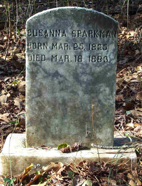 Susanna Sparkman Gravestone Photo