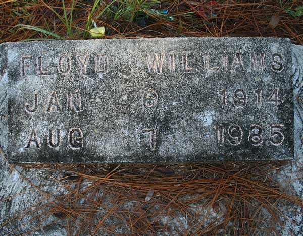 Floyd Williams Gravestone Photo
