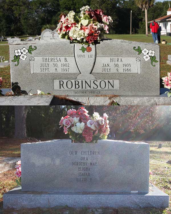 Theresa B. & Hura Robinson Gravestone Photo