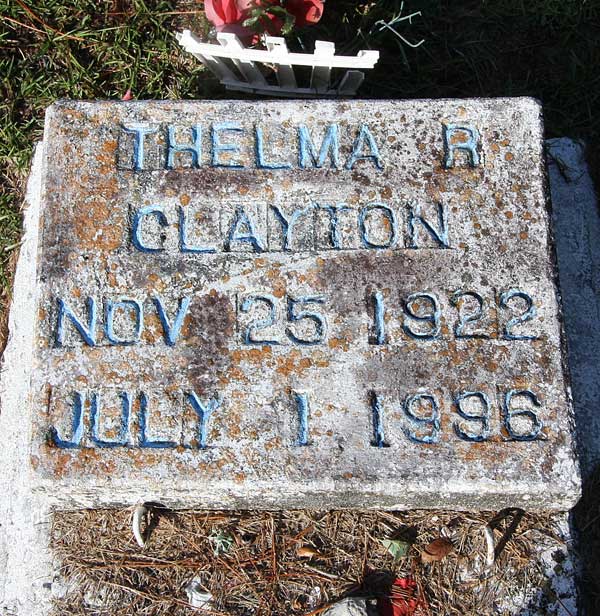 Thelma R. Clayton Gravestone Photo