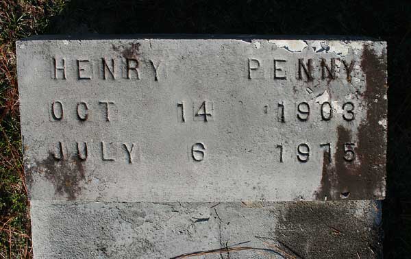 Henry Penny Gravestone Photo
