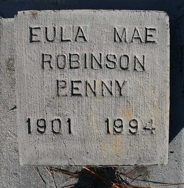 Eula Mae Robinson Penny Gravestone Photo
