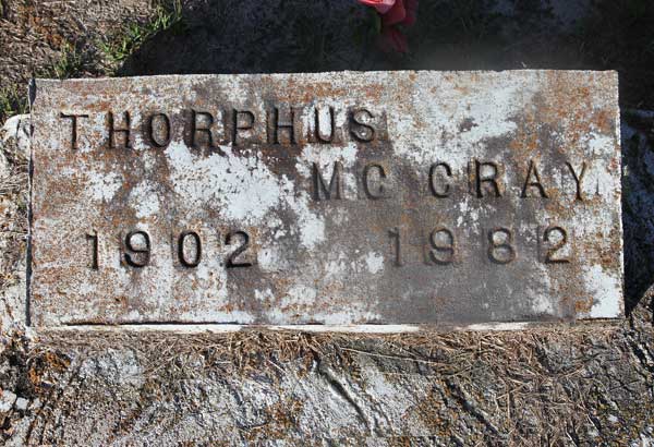 Thorphus McCray Gravestone Photo