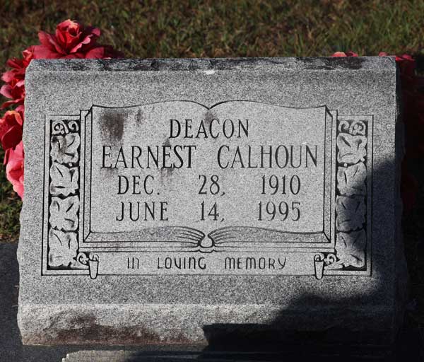 Earnest Calhoun Gravestone Photo
