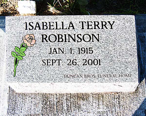 Isabella Terry Robinson Gravestone Photo