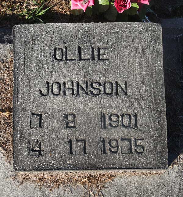 Ollie Johnson Gravestone Photo