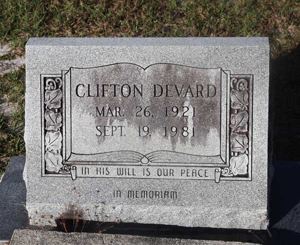 Clifton Devard Gravestone Photo
