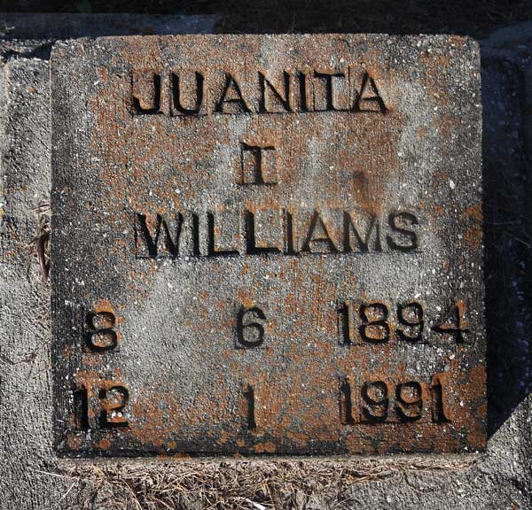 Juanita T. Williams Gravestone Photo