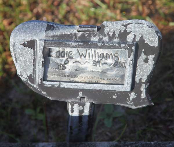 Eddie Williams Gravestone Photo
