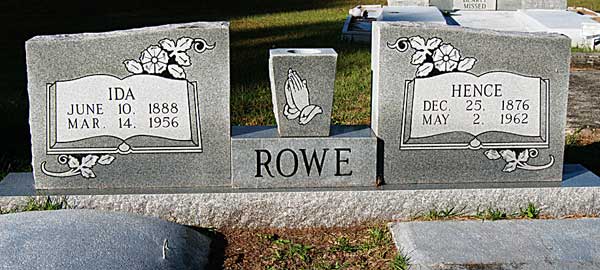 Ida & Hence Rowe Gravestone Photo
