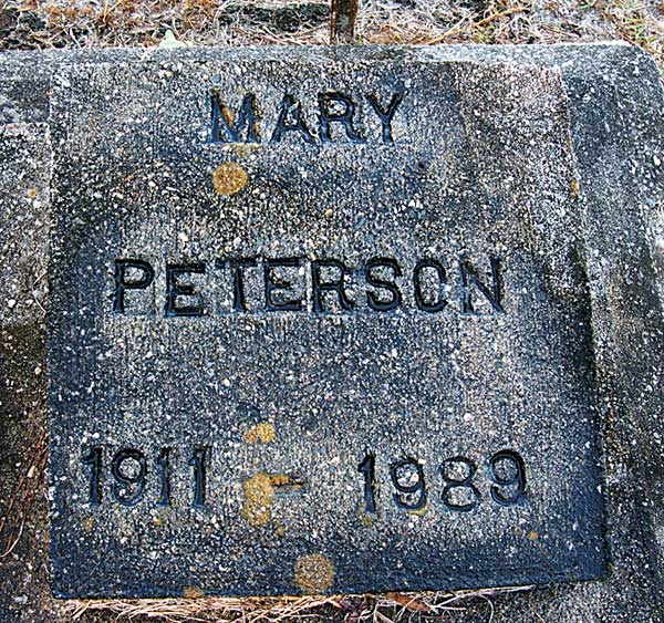 Mary Peterson Gravestone Photo