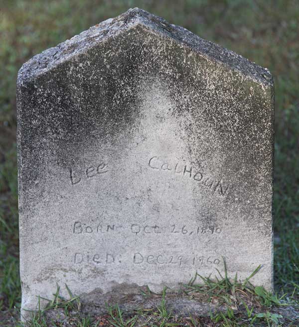 Lee Calhoun Gravestone Photo
