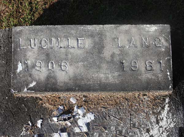 Lucille Lang Gravestone Photo