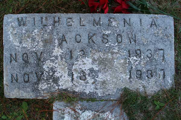 Wilhelmenia Ackson Gravestone Photo