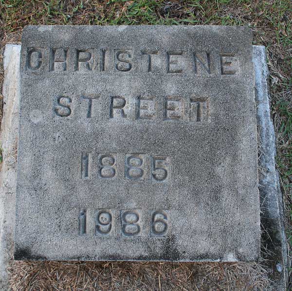 Christene Street Gravestone Photo