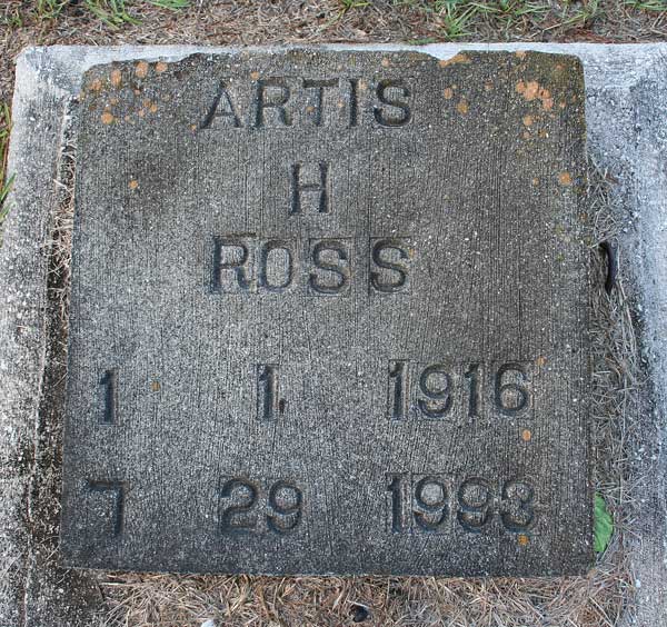 Artis H. Ross Gravestone Photo