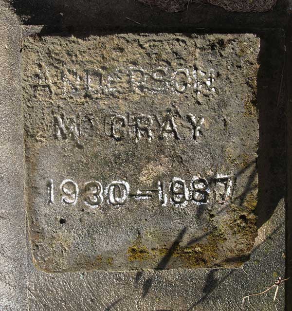 Anderson McCray Gravestone Photo