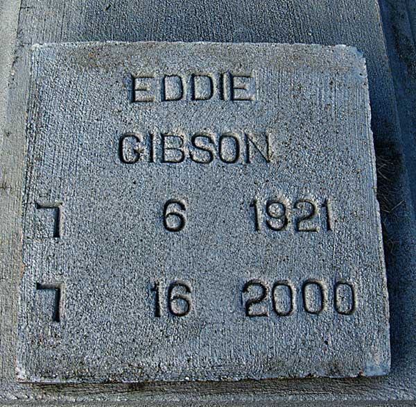 Eddie Gibson Gravestone Photo