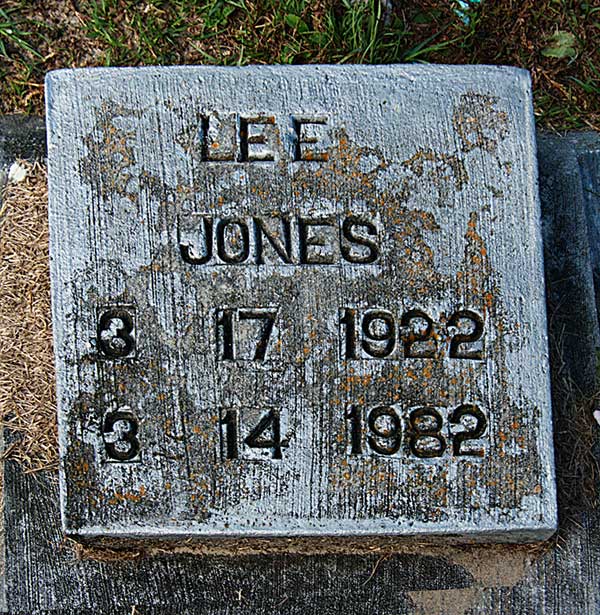 Lee Jones Gravestone Photo