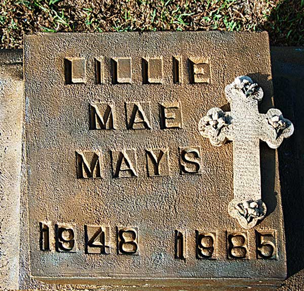 Lillie Mae Mays Gravestone Photo