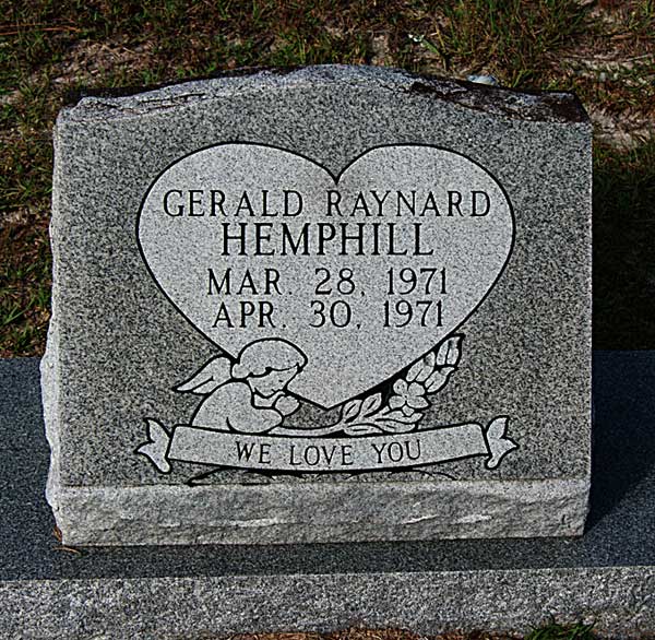 Gerald Raynard Hemphill Gravestone Photo