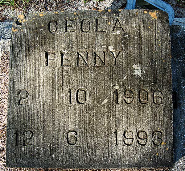 Ceola Penny Gravestone Photo
