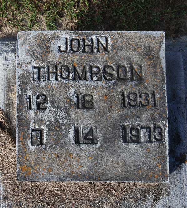 John Thompson Gravestone Photo