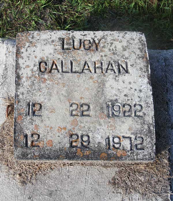 Lucy Callahan Gravestone Photo