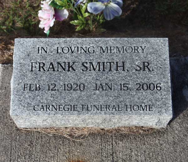 Frank Smith Gravestone Photo