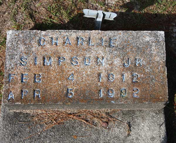 Charlie Simpson Gravestone Photo