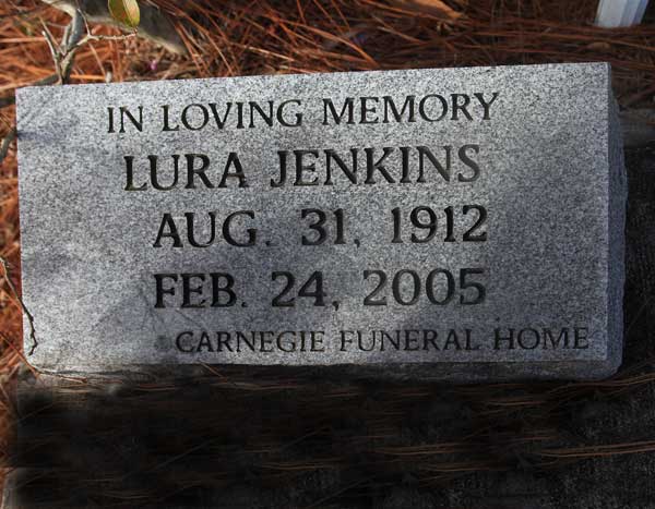 Lura Jenkins Gravestone Photo