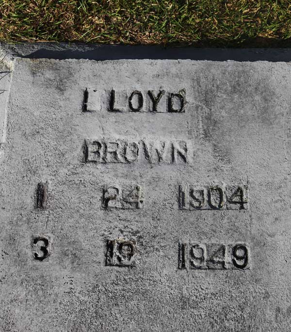 Lloyd Brown Gravestone Photo