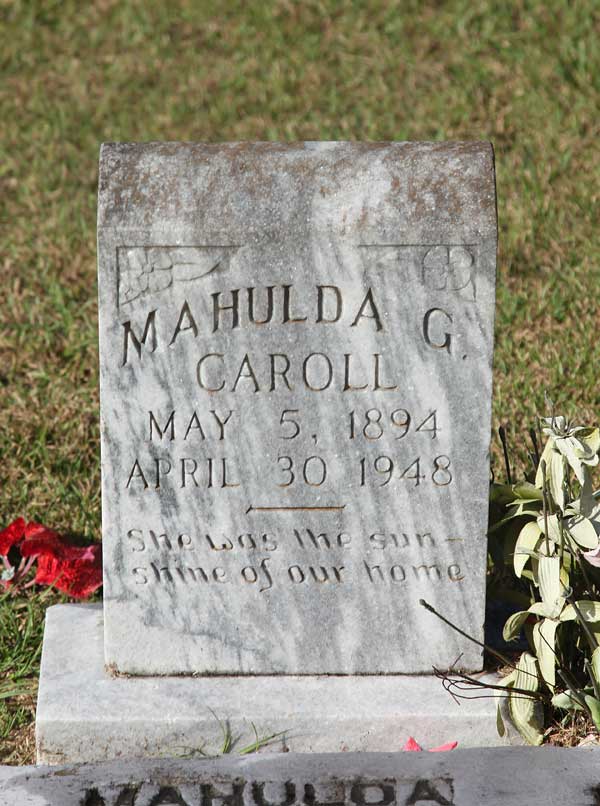 Mahulda G. Caroll Gravestone Photo