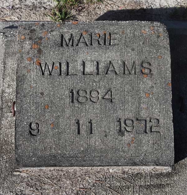 Marie Williams Gravestone Photo