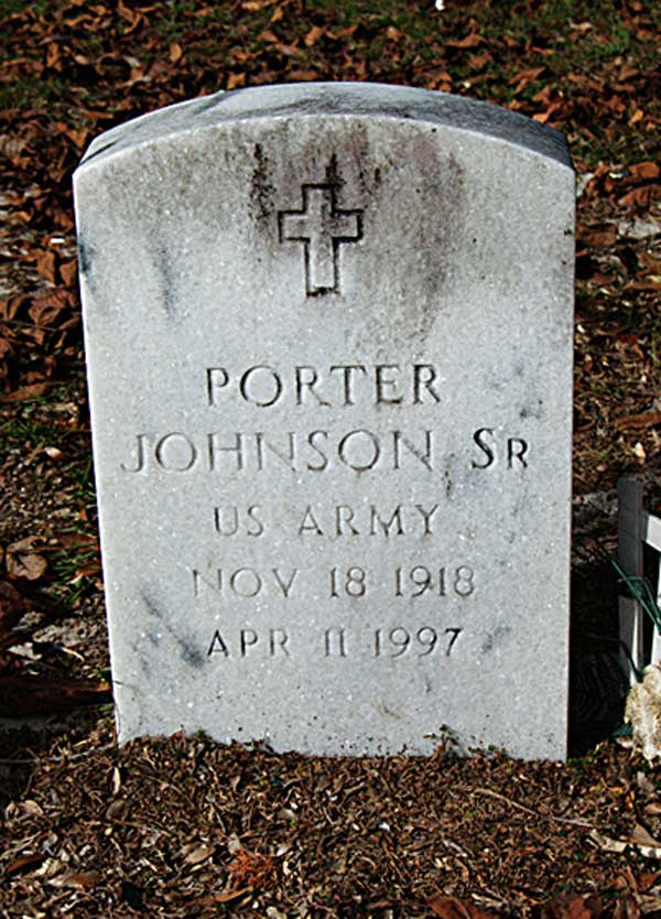 Porter Johnson Gravestone Photo