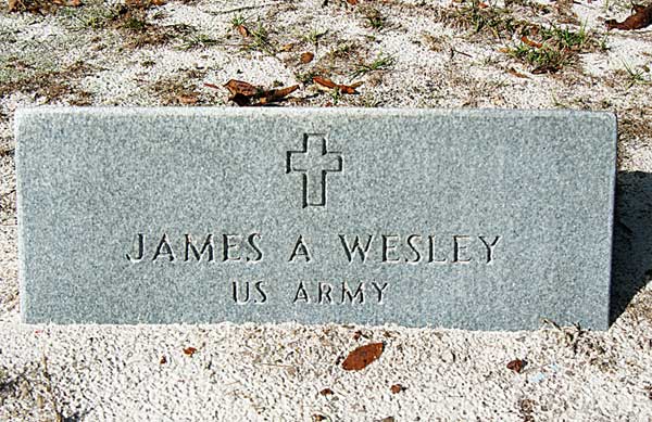 James A. Wesley Gravestone Photo